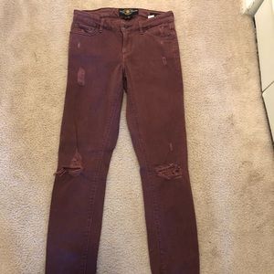 Lucky Brand Burgundy Jeans